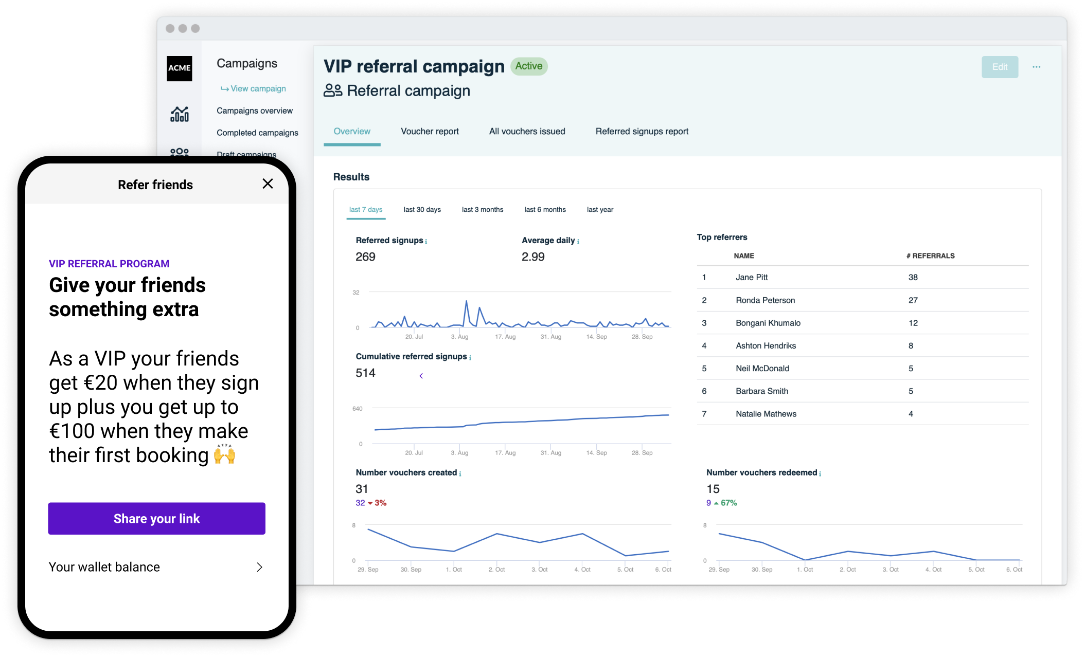 Create personalised referral programs with Spaaza